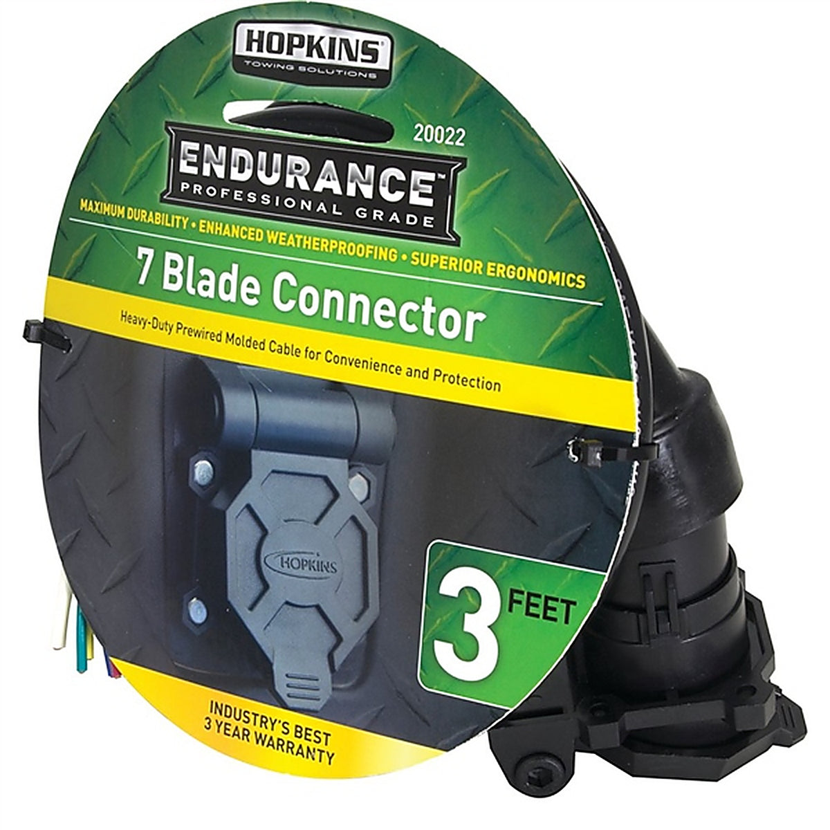 Hopkins - 20022 - 7-Blade Vehicle End Connector with Cable