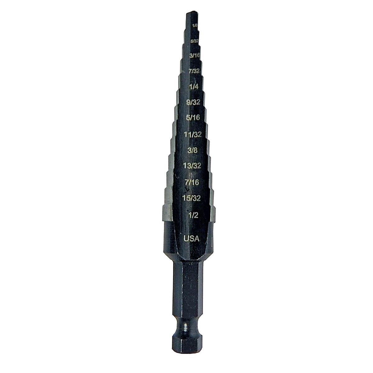 Irwin - 10231 - Unibit 1/8 to 1/2 in. x 6 in. L High Speed Steel Step Drill Bit 1/pc.