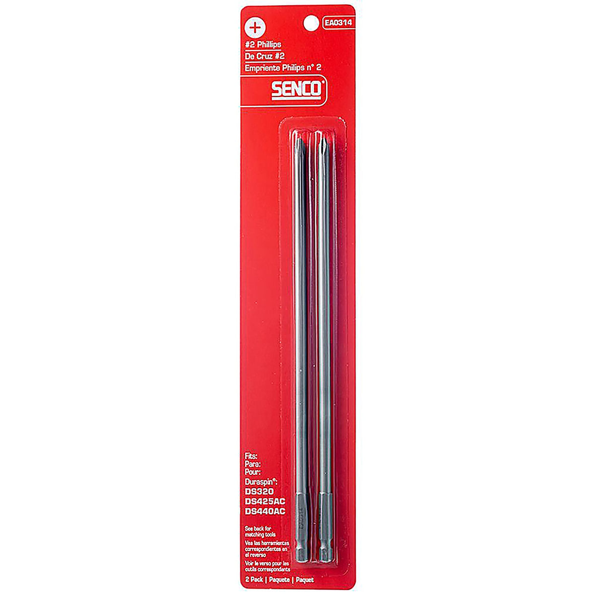 Senco - EA0314 - DuraSpin Phillips #2 x 9 in. L Replacement Bit Steel - 2/Pack