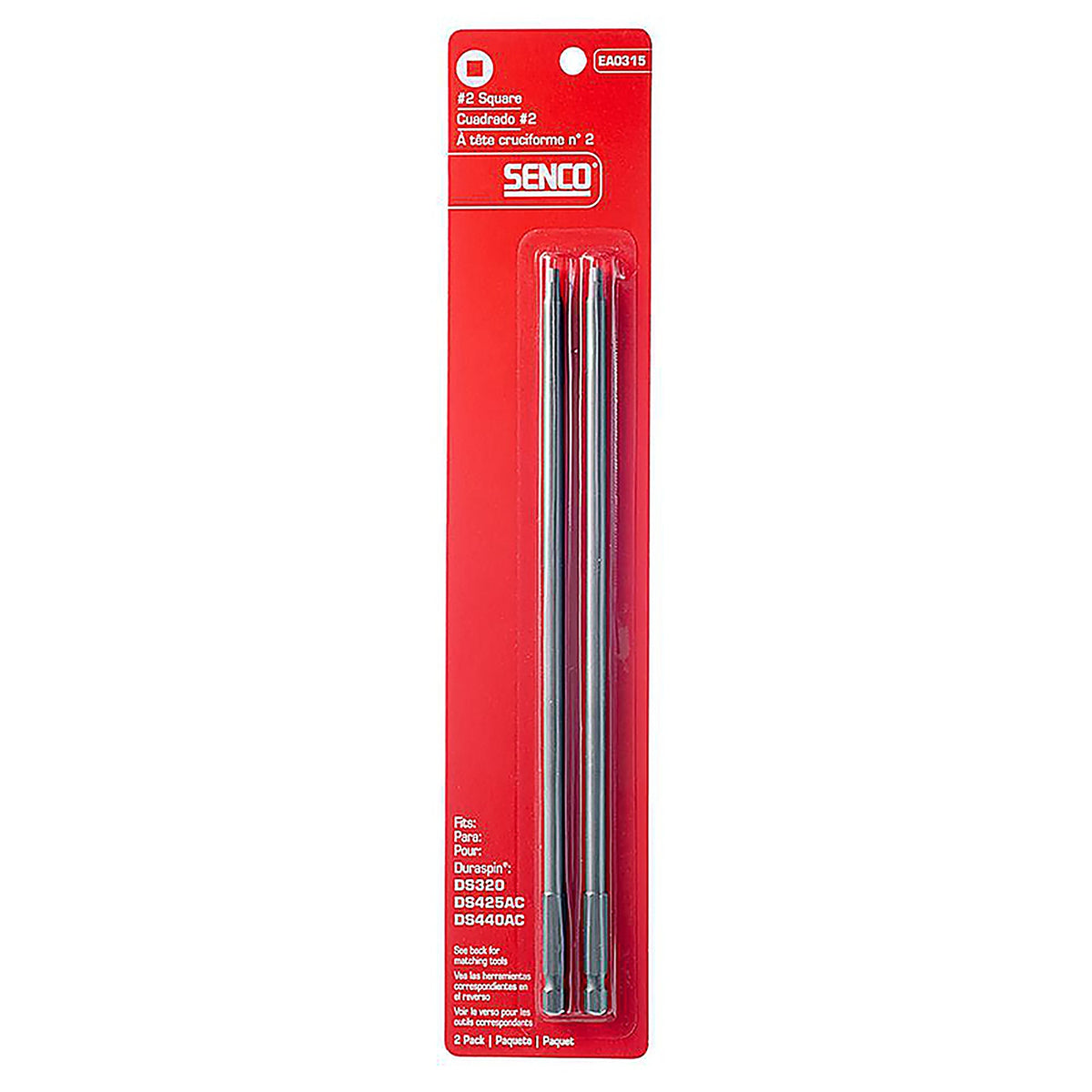 Senco - EA0315 - DuraSpin Square #2 x 9 in. L Replacement Bit Steel - 2/Pack