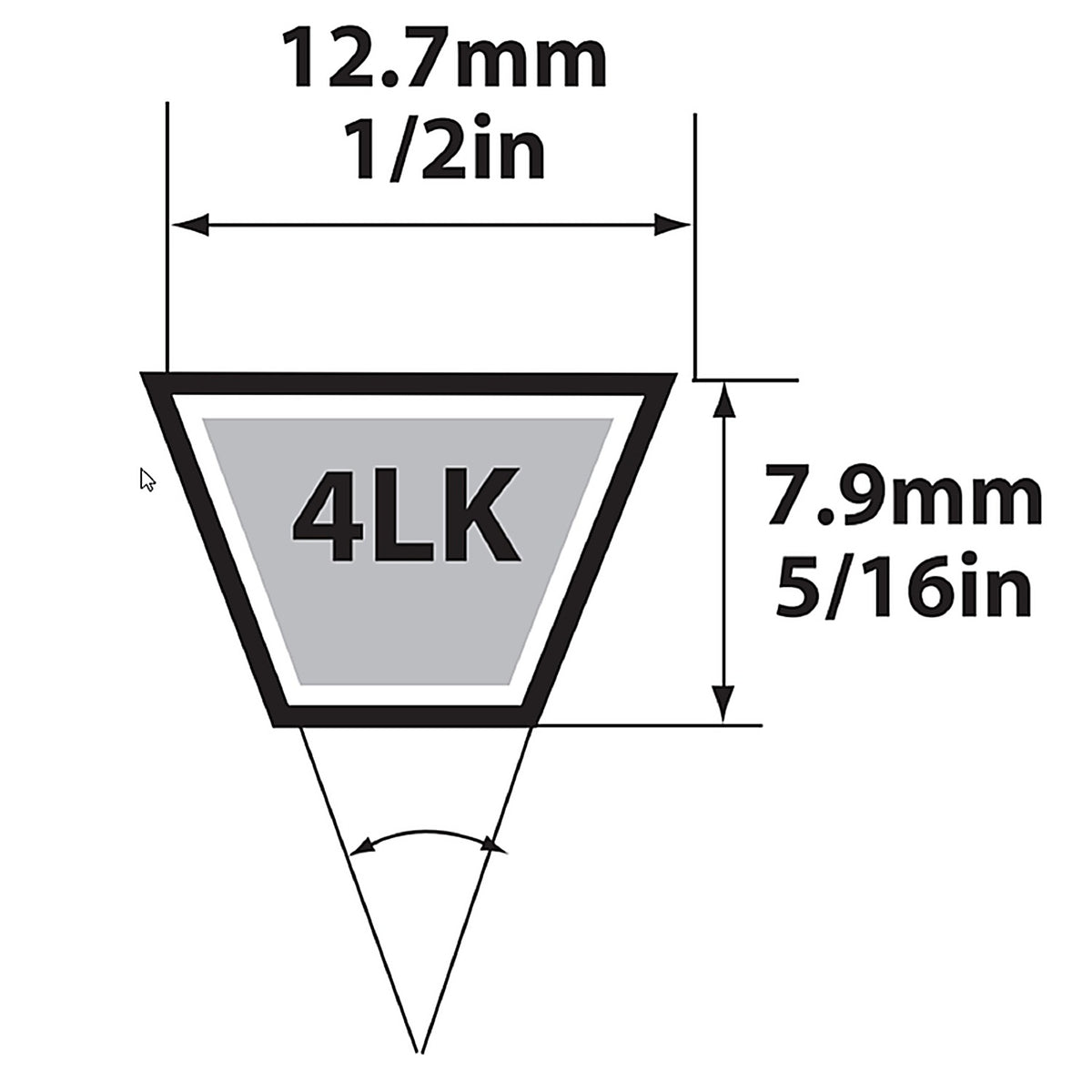 Mitsuboshi - 4LK710A - Super KB 4LK710 V-Belt 0.5 in. W X 71 in. L For Riding Mowers
