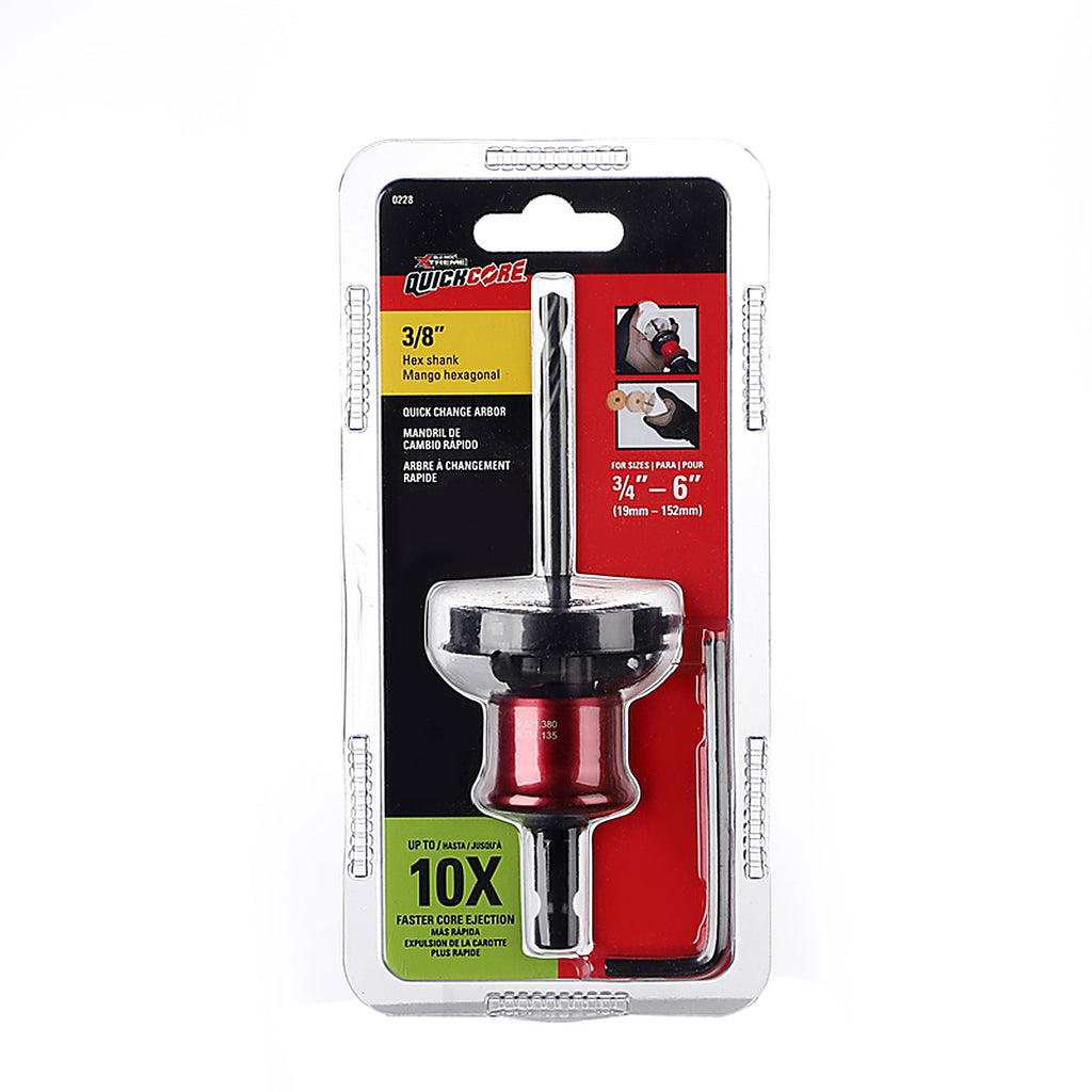Blu-Mol - E0100228 - QuickCore 3/8 in. Quick Change Arbor Assembly 1/pc.