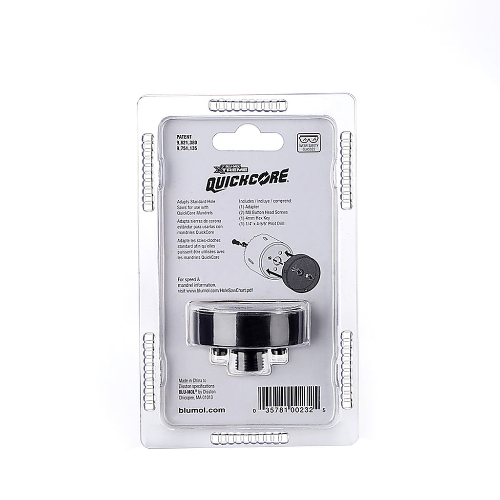 Blu-Mol - E0100232 - QuickCore Bi-Metal Hole Saw Adaptor 1/pc.