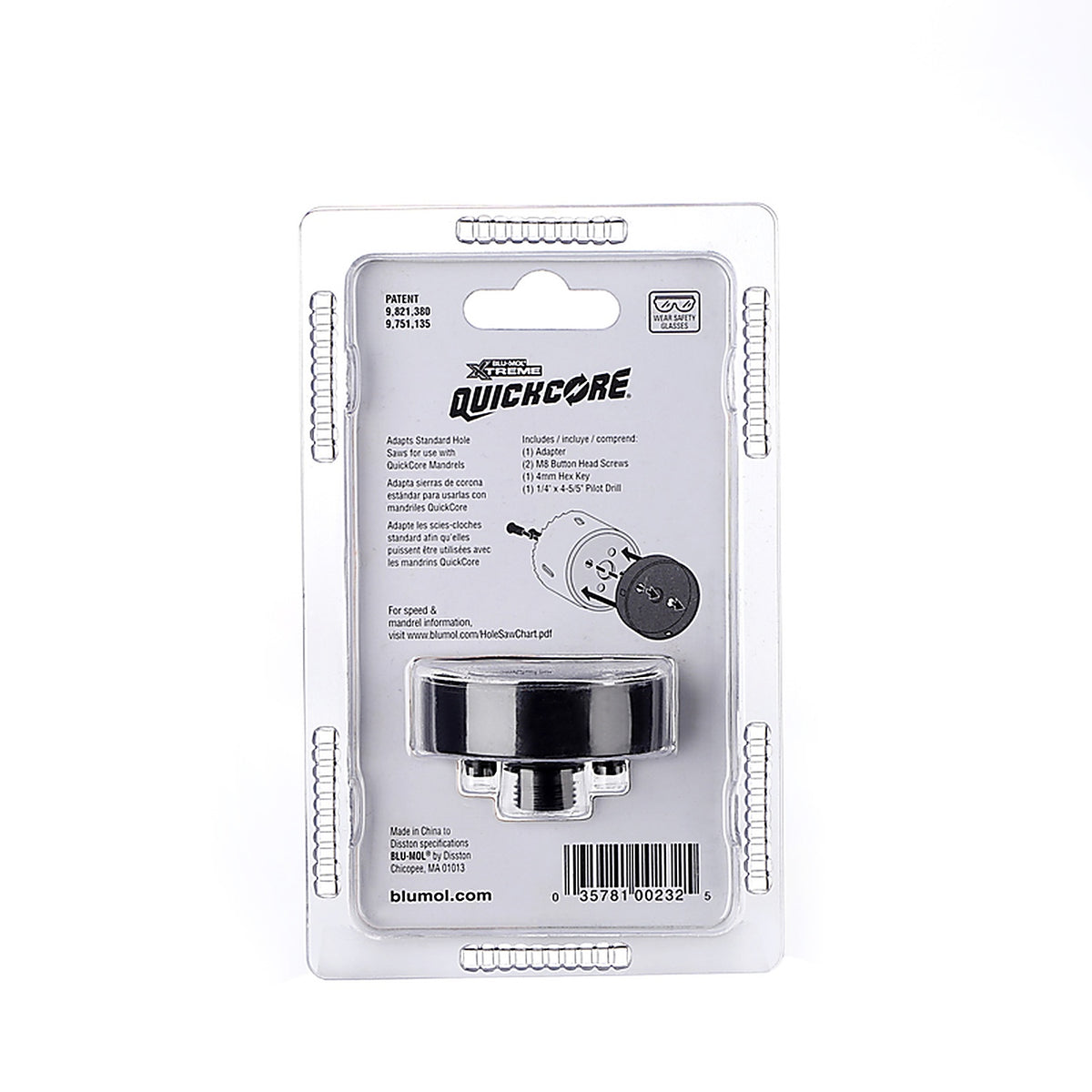 Blu-Mol - E0100232 - QuickCore Bi-Metal Hole Saw Adaptor 1/pc.