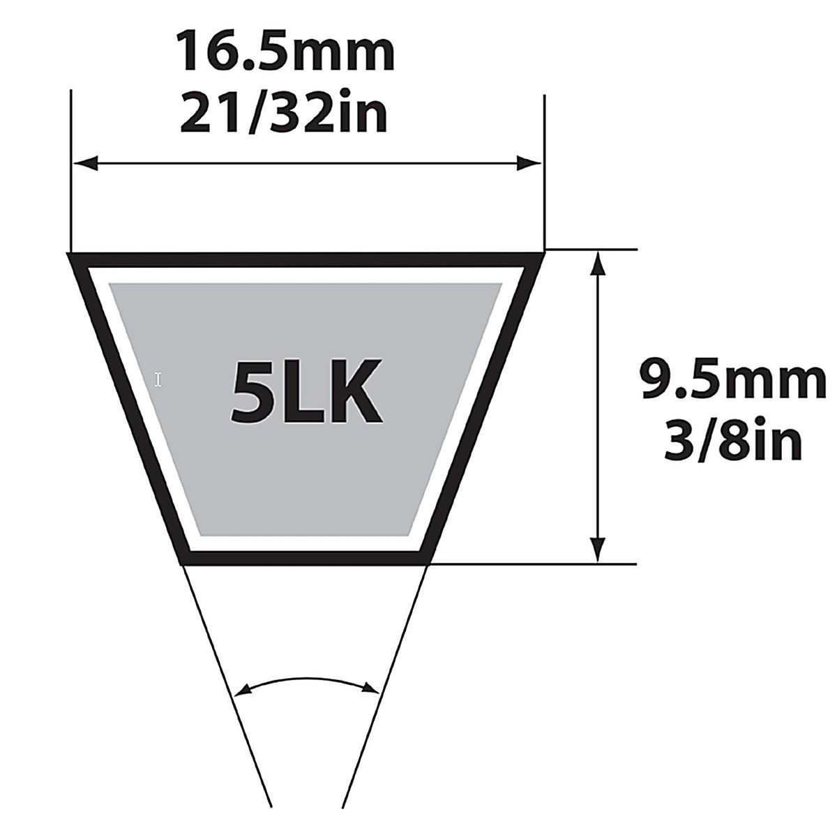 Mitsuboshi - 5LK580A - Super KB 5LK580 V-Belt 0.63 in. W X 58 in. L For Riding Mowers