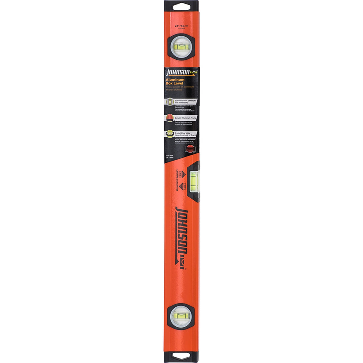 Johnson - 1733-2400 - 24 in. Aluminum Box Level 3 vial