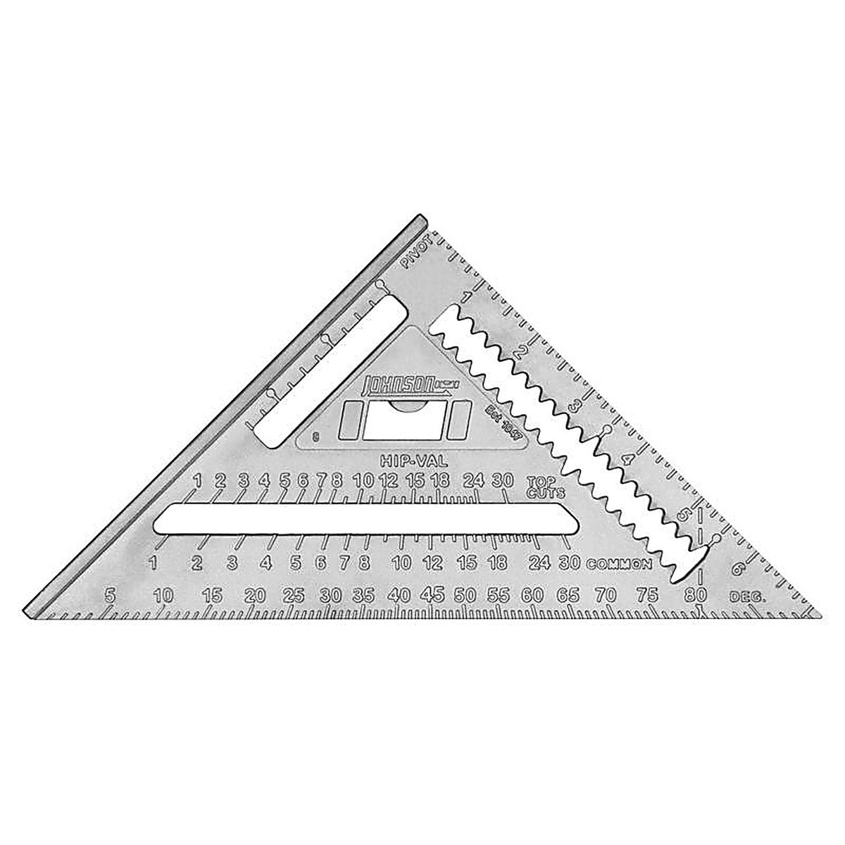 Johnson - RAS-1B - Johnny Square 7 in. L Aluminum Professional Rafter Square