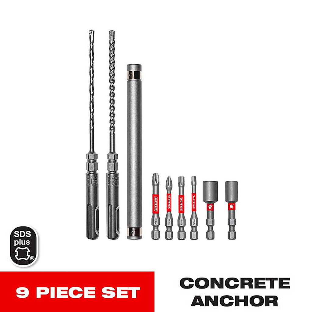Diablo - DMAPL9910-S7 - Concrete Anchor Drive Set Carbide 7 pc