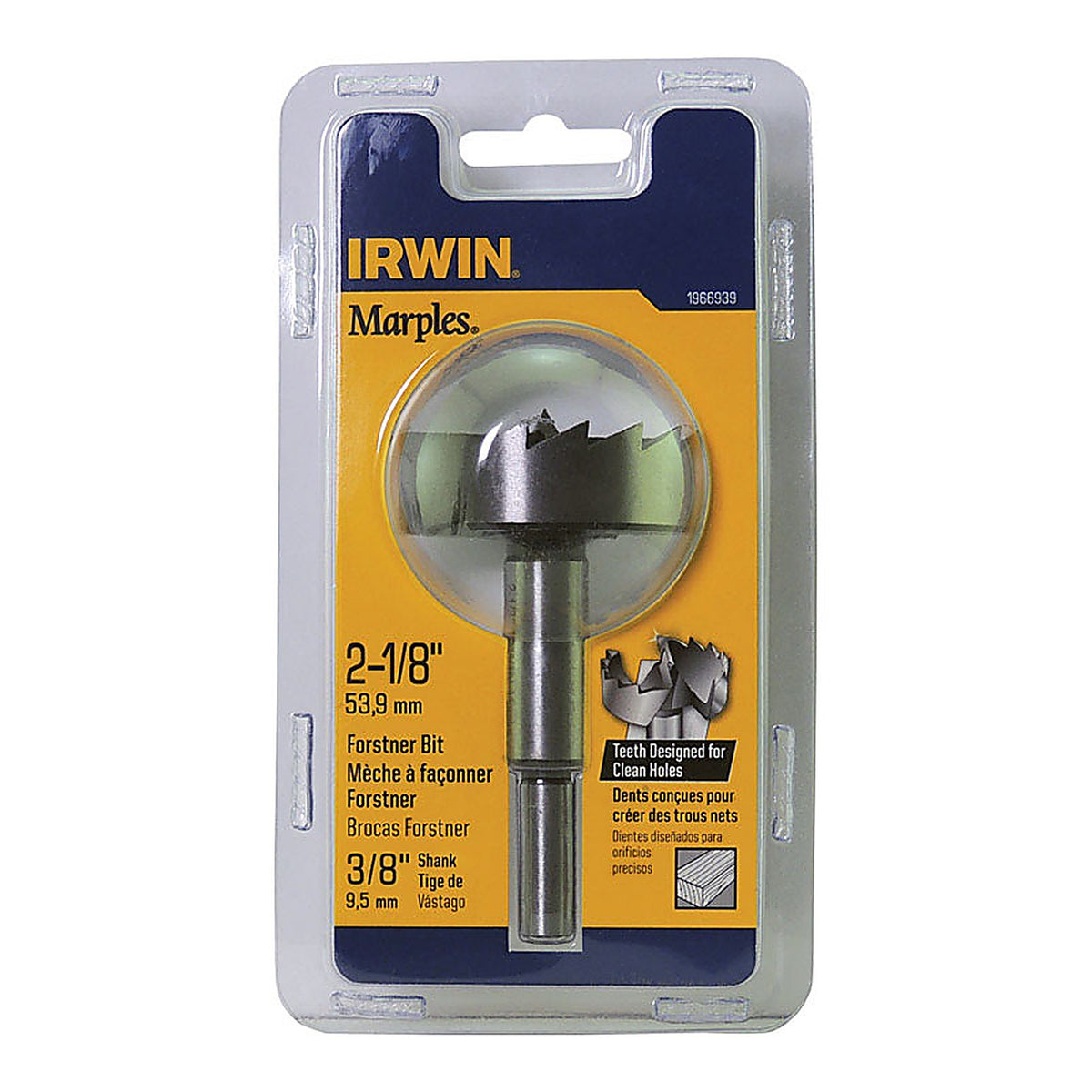 Irwin - 1966939 - Marples 2-1/8 in. x 4 in. L Carbon Steel Forstner Drill Bit 1/pc.
