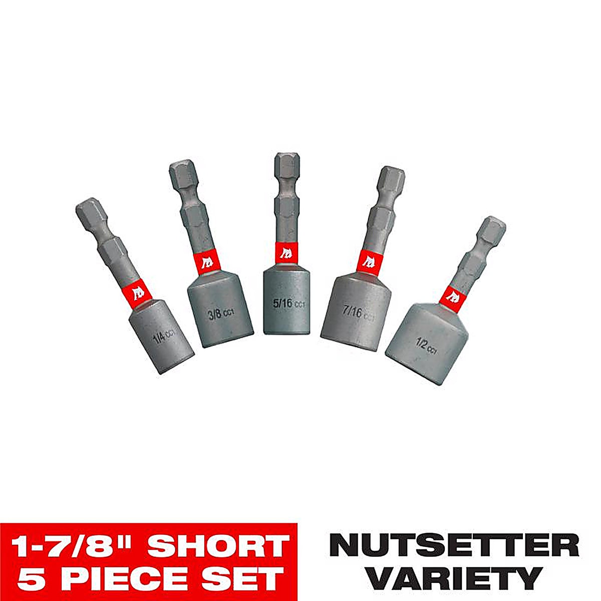 Diablo - DNTSS-S5 - 1-7/8 in. L Black Oxide Magnetic Nut Setter Set 5 pc