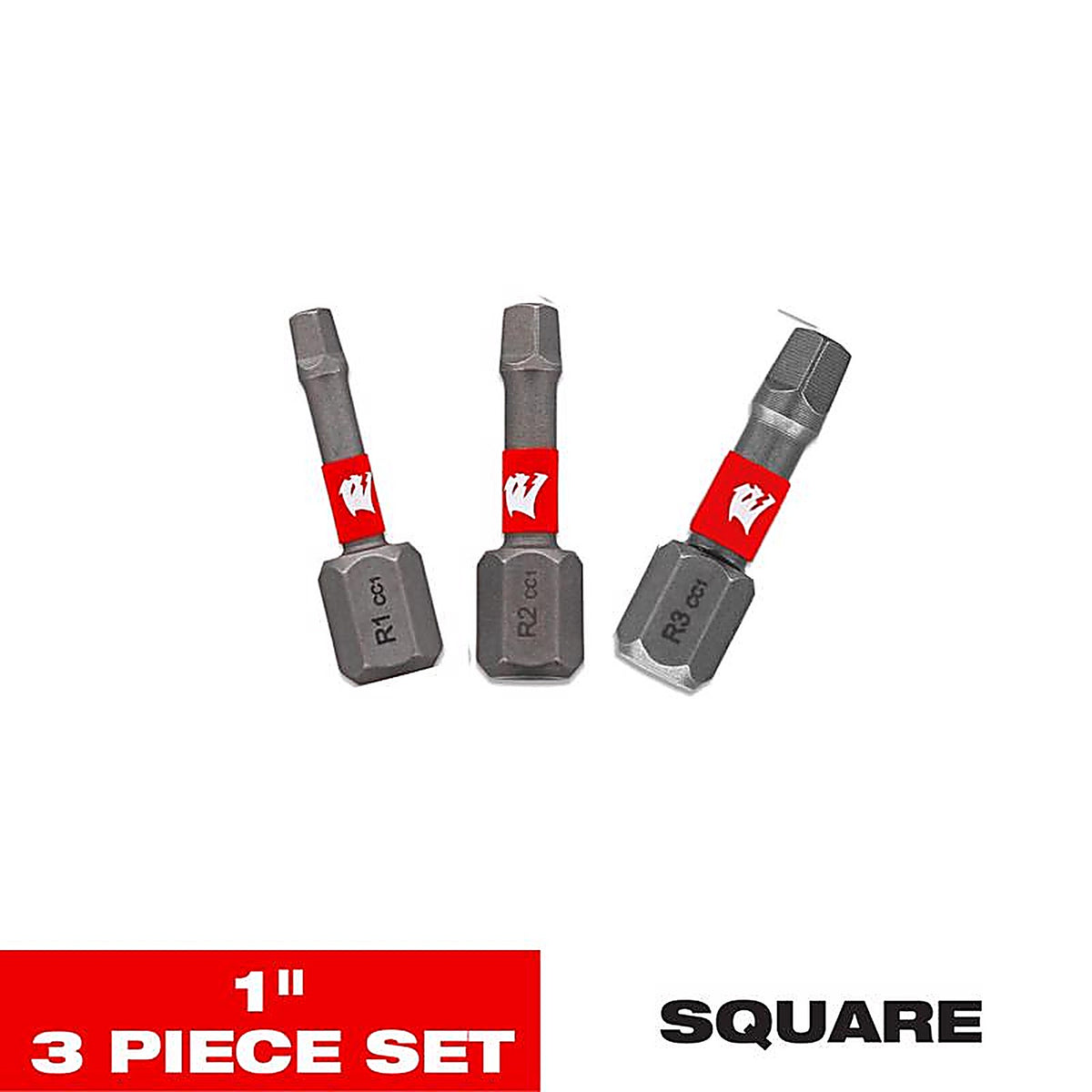 Diablo - DSQV1-S3 - Square 1 in. L Driver Bit Set Black Oxide 3 pc