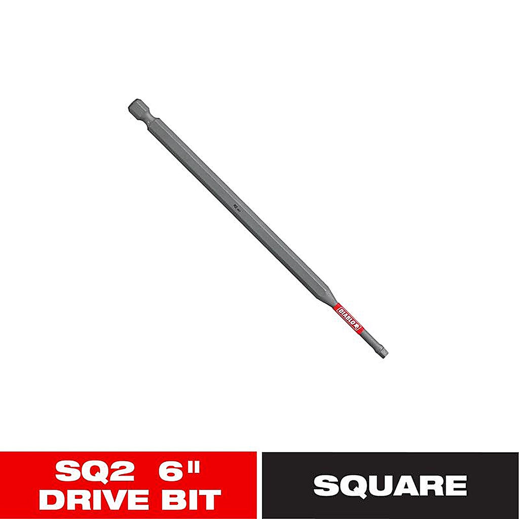 Diablo - DSQ26P1 - Square #2 X 6 in. L SQ2 Driver Bit Black Oxide 1 pc