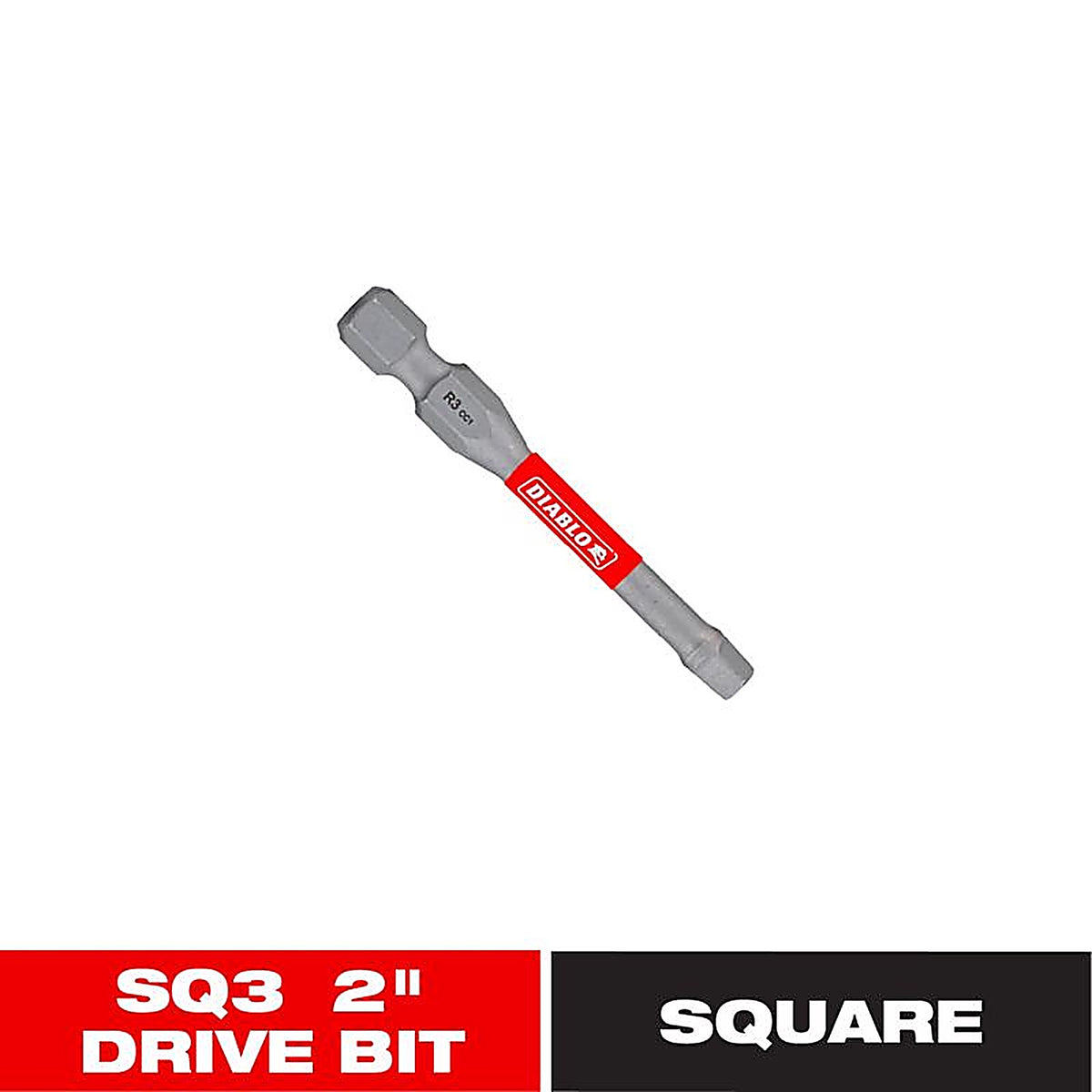 Diablo - DSQ32P1 - Square #3 X 2 in. L SQ3 Driver Bit Black Oxide 1 pc