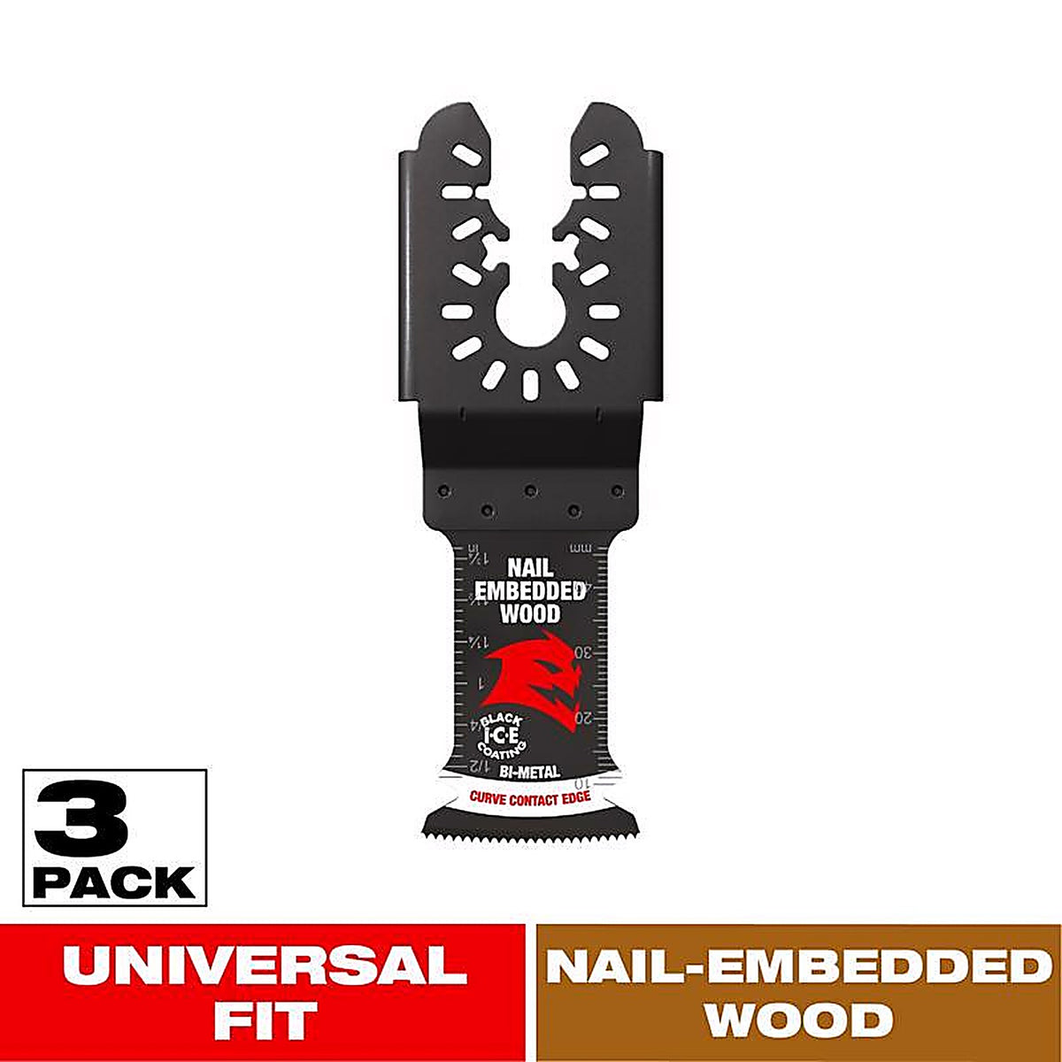 Diablo - DOU125BW3 - 1-1/4 in. X 1-1/4 in. W Bi-Metal Oscillating Blade Nail-Embedded Wood 3 pk