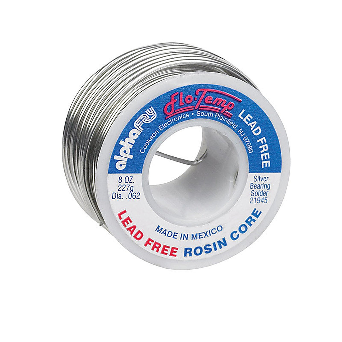 Alpha Fry - 21945 - 8 oz Lead-Free Rosin Core Solder Wire 0.062 in. D Silver Bearing 1 pc