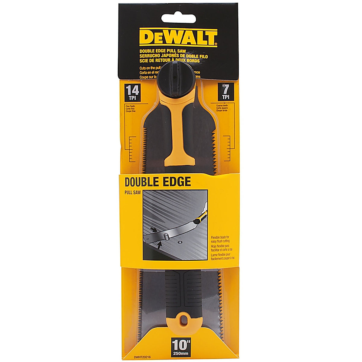 DeWalt - DWHT20216 - 10 in. Double Edge Pull Saw 7/14 TPI Flush Cut 1 pc