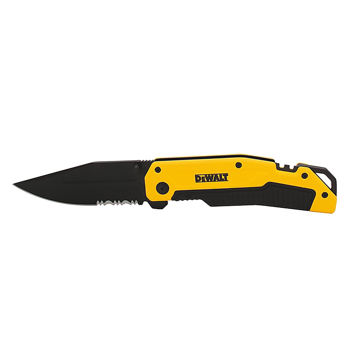 DeWalt - DWHT10313 - Black/Yellow 8CR13MOV Steel 8 in. Premium Pocket Knife