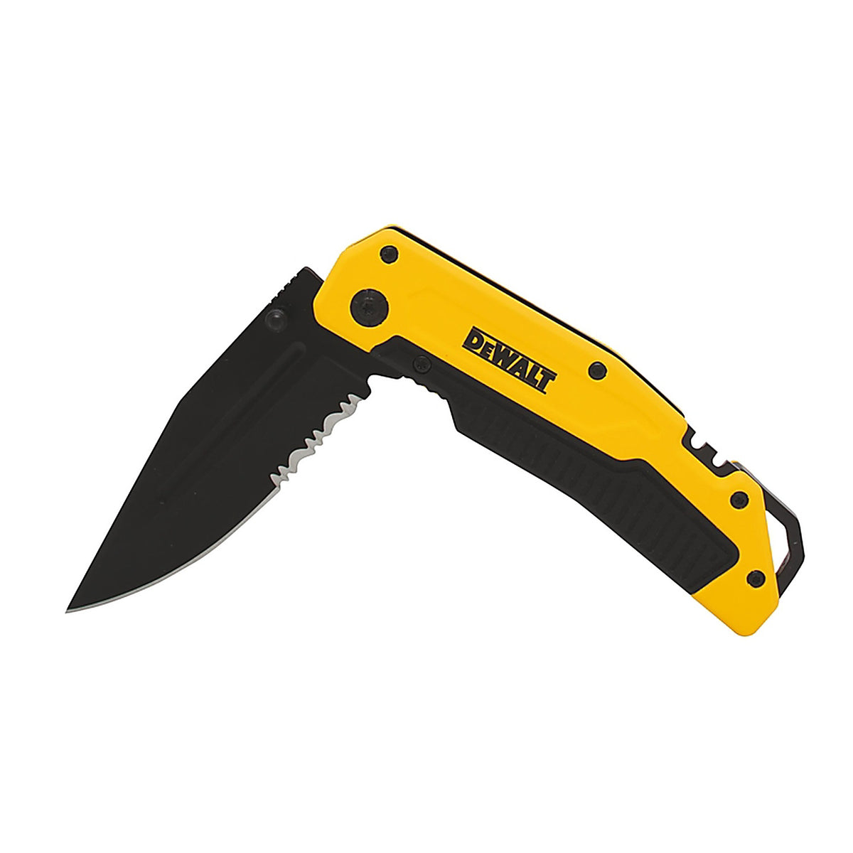 DeWalt - DWHT10313 - Black/Yellow 8CR13MOV Steel 8 in. Premium Pocket Knife