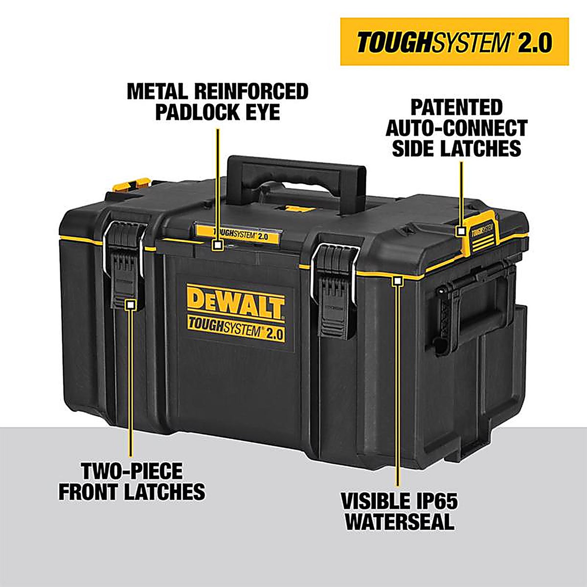 DeWalt - DWST08300 - ToughSystem 2.0 21.75 in. Large Tool Box Black/Yellow