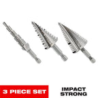 Diablo - DSDS003 - M2 Steel Step Drill Bit Set Hex Shank 3 pc