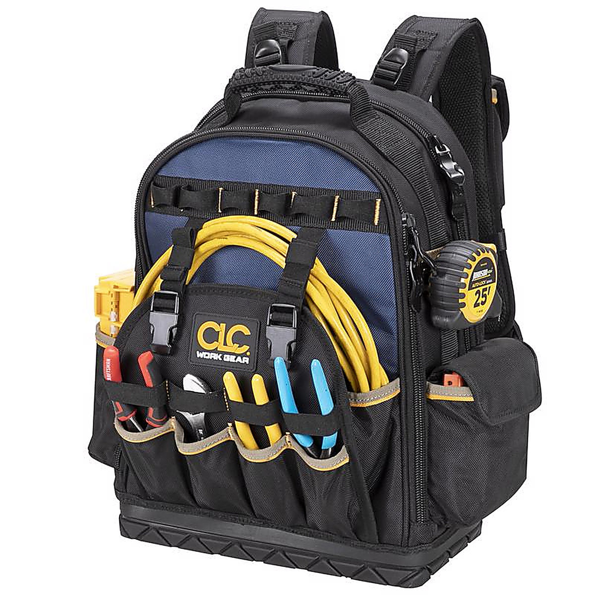 CLC - PB1133 - 13 in. W X 18 in. H Ballistic Polyester Backpack Tool Bag 38 pocket Black/Blue 1 pc