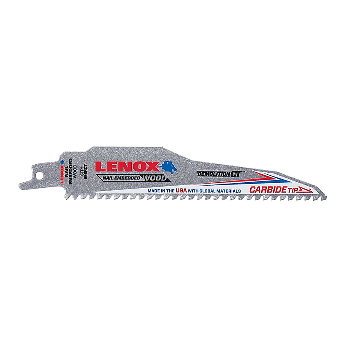 Lenox - 1832118 - Demolition CT 6 in. Carbide Tipped Reciprocating Saw Blade 6 TPI 1 pc