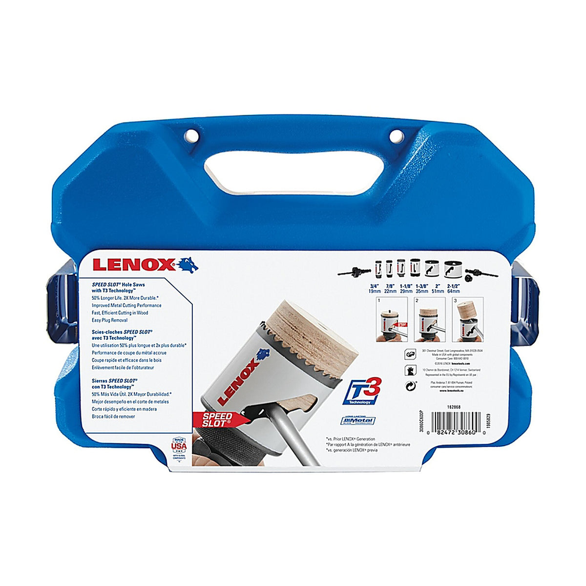 Lenox - 30860C600P - Speed Slot Plumber's Hole Saw Kit 9 pc