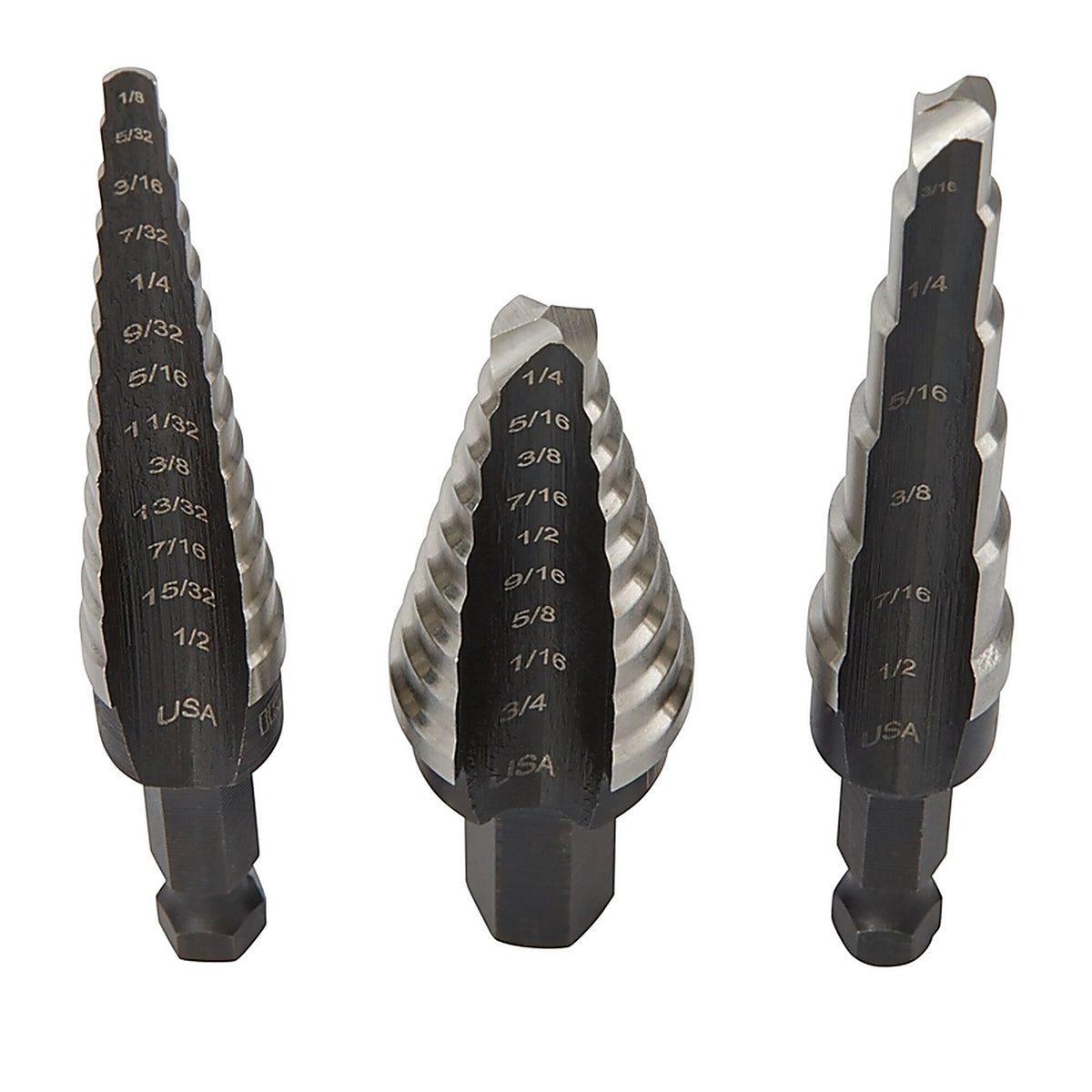 Irwin - 10502ZR - Unibit Assorted L High Speed Steel Step Drill Bit Set 3 pc