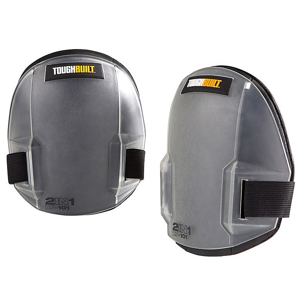 ToughBuilt - TB-KP-101-2BES - 7.48 in. L X 5.91 in. W Plastic 2-in-1 Knee Pads Gray One Size Fits All