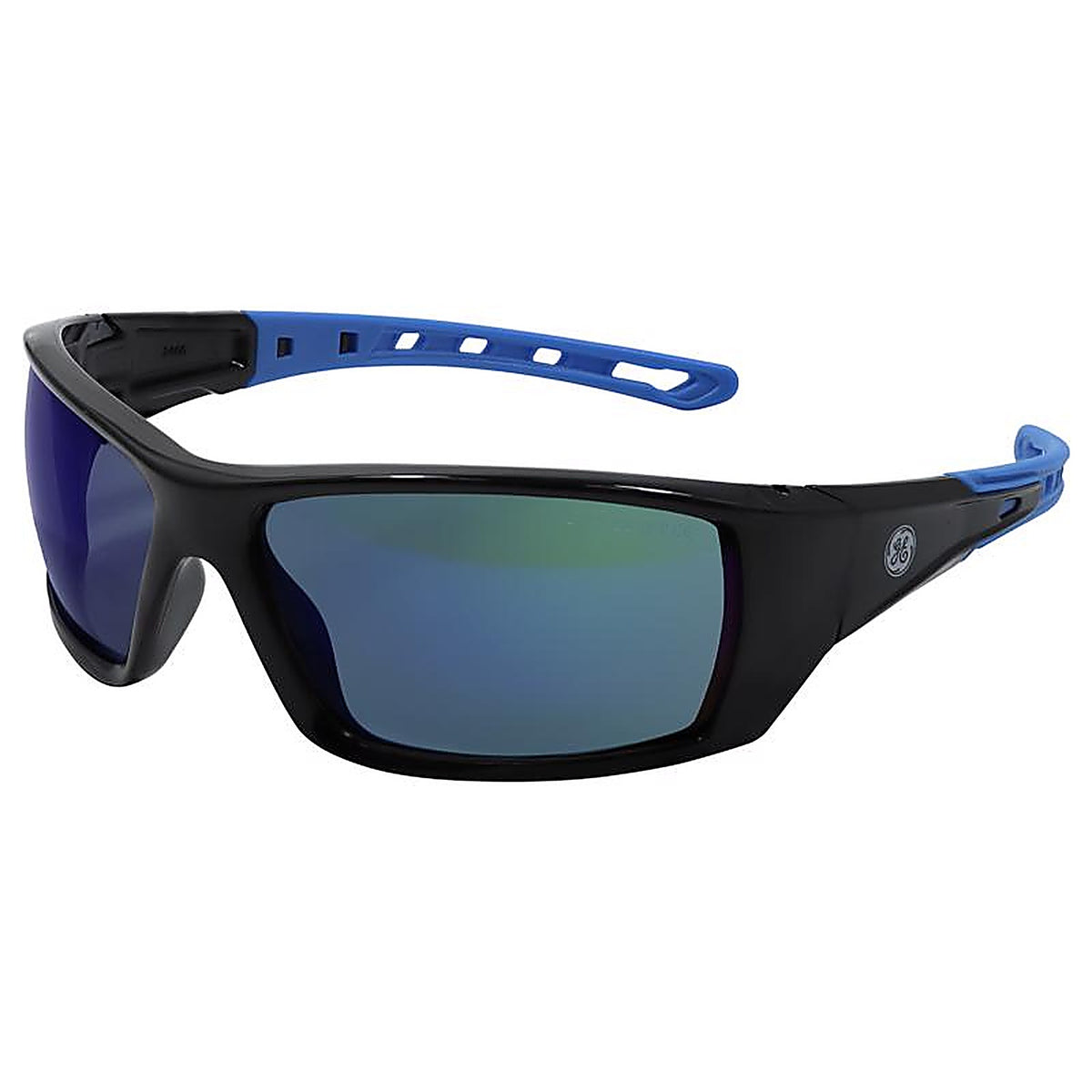 GE - GE104BAF - 04 Series Anti-Fog Impact-Resistant Safety Glasses Blue Mirror Lens Black/Blue Fram
