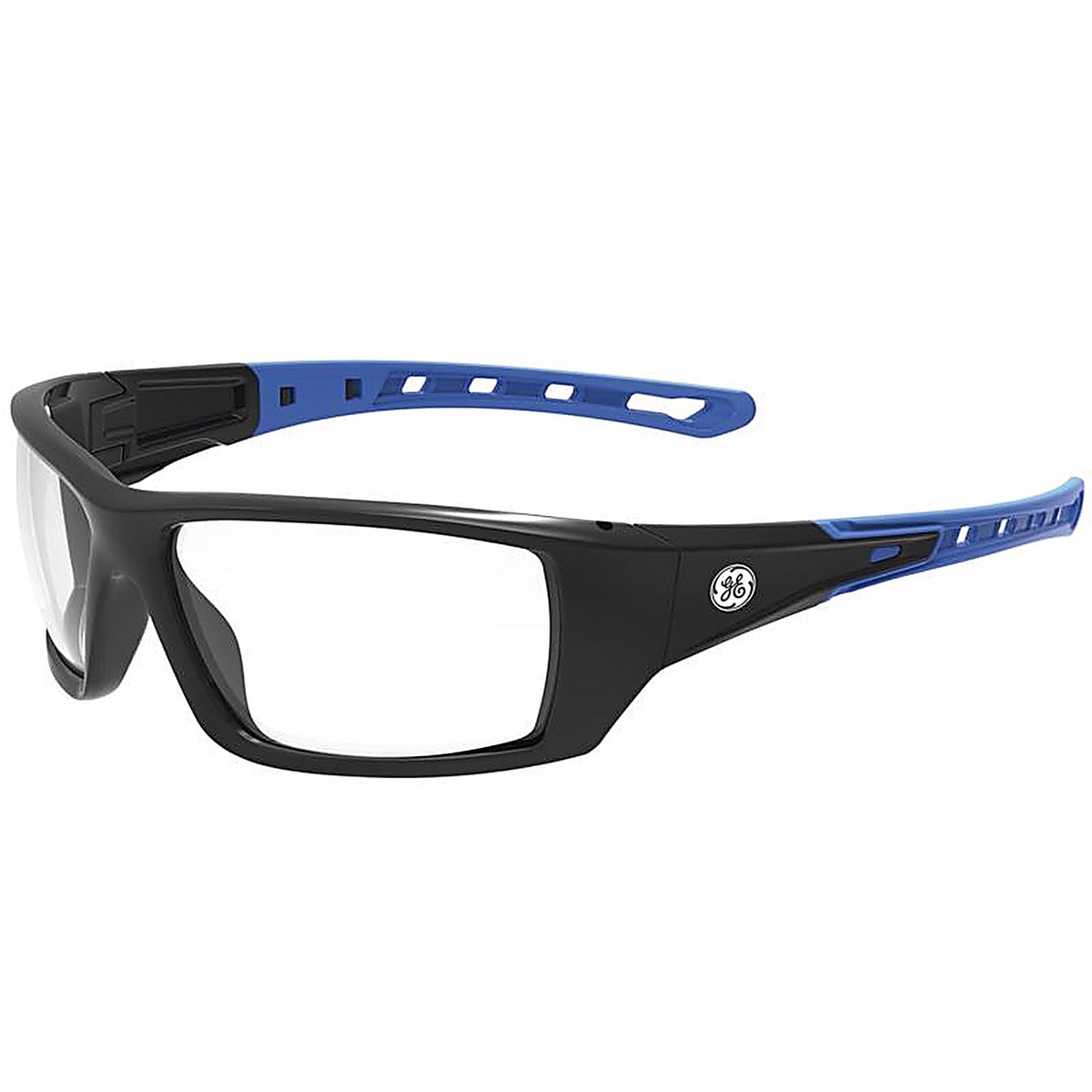 GE - GE104C - 04 Series Impact-Resistant Safety Glasses Clear Lens Black/Blue Frame 1 pk