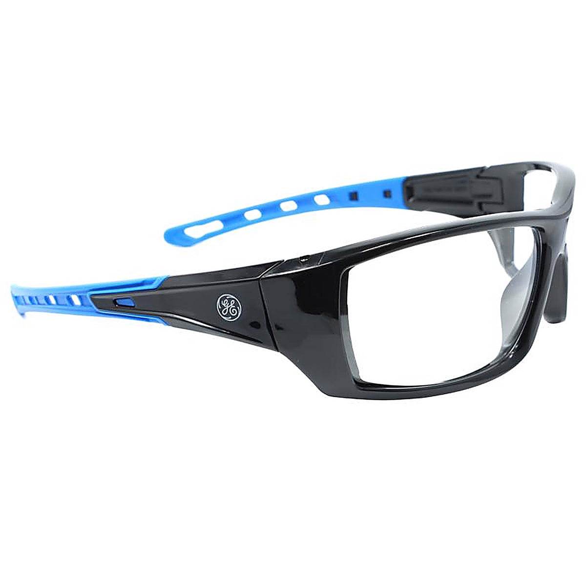 GE - GE104C - 04 Series Impact-Resistant Safety Glasses Clear Lens Black/Blue Frame 1 pk
