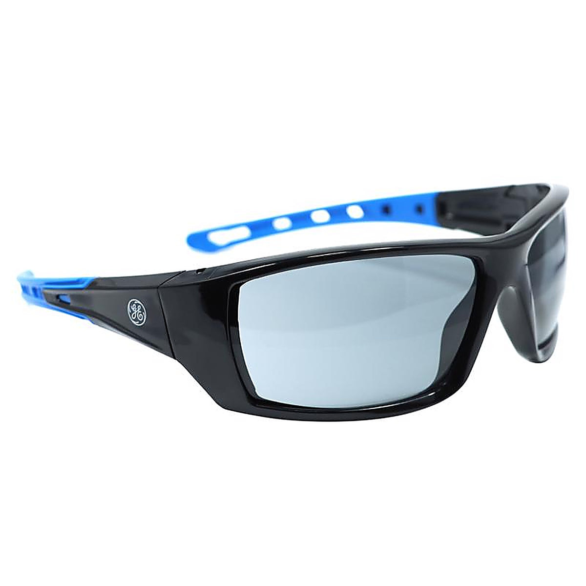 GE - GE104SAF - 04 Series Anti-Fog Impact-Resistant Safety Glasses Smoke Lens Black/Blue Frame 1 pk