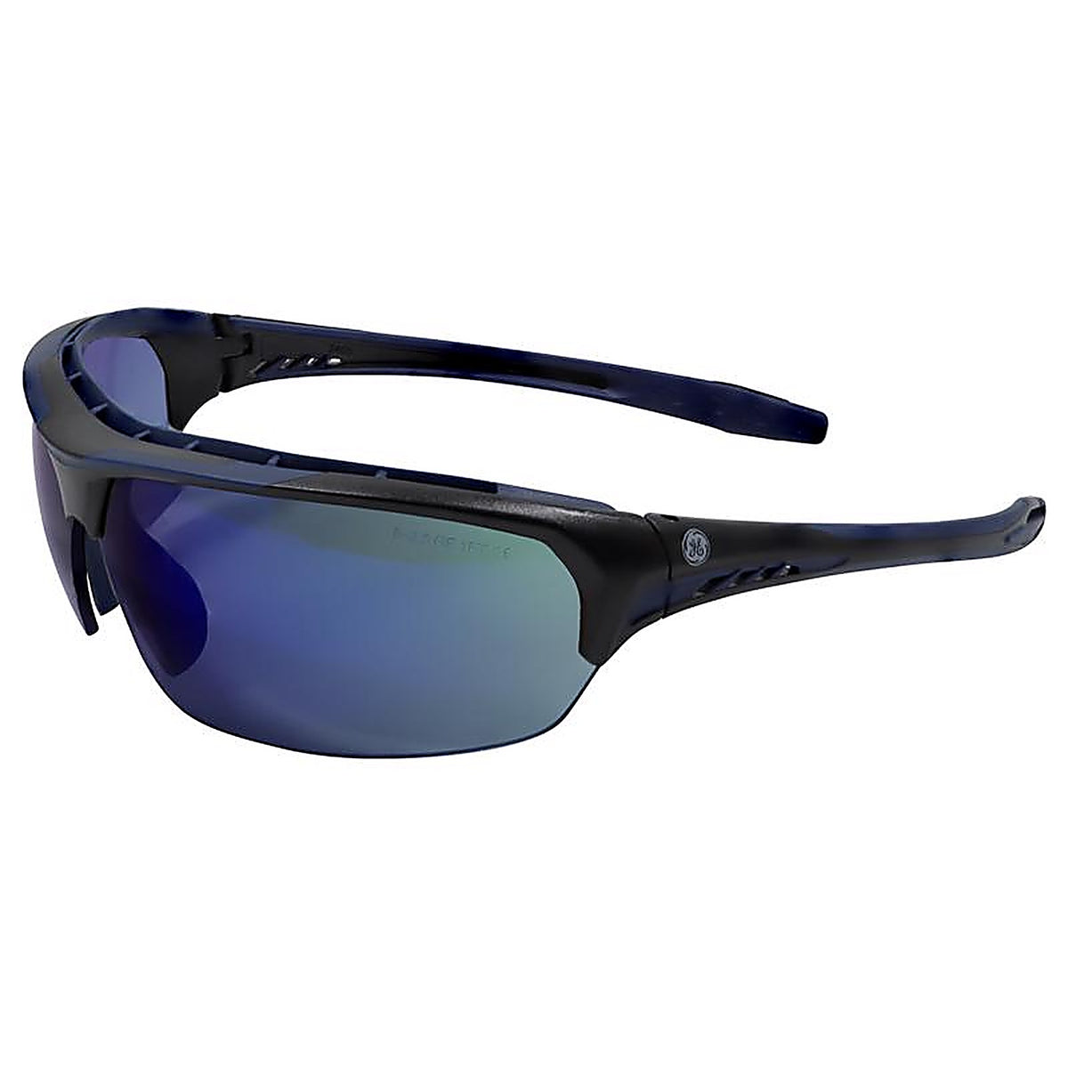 GE - GE109BAF - 09 Series Anti-Fog Impact-Resistant Safety Glasses Blue Mirror Lens Black/Blue Fram