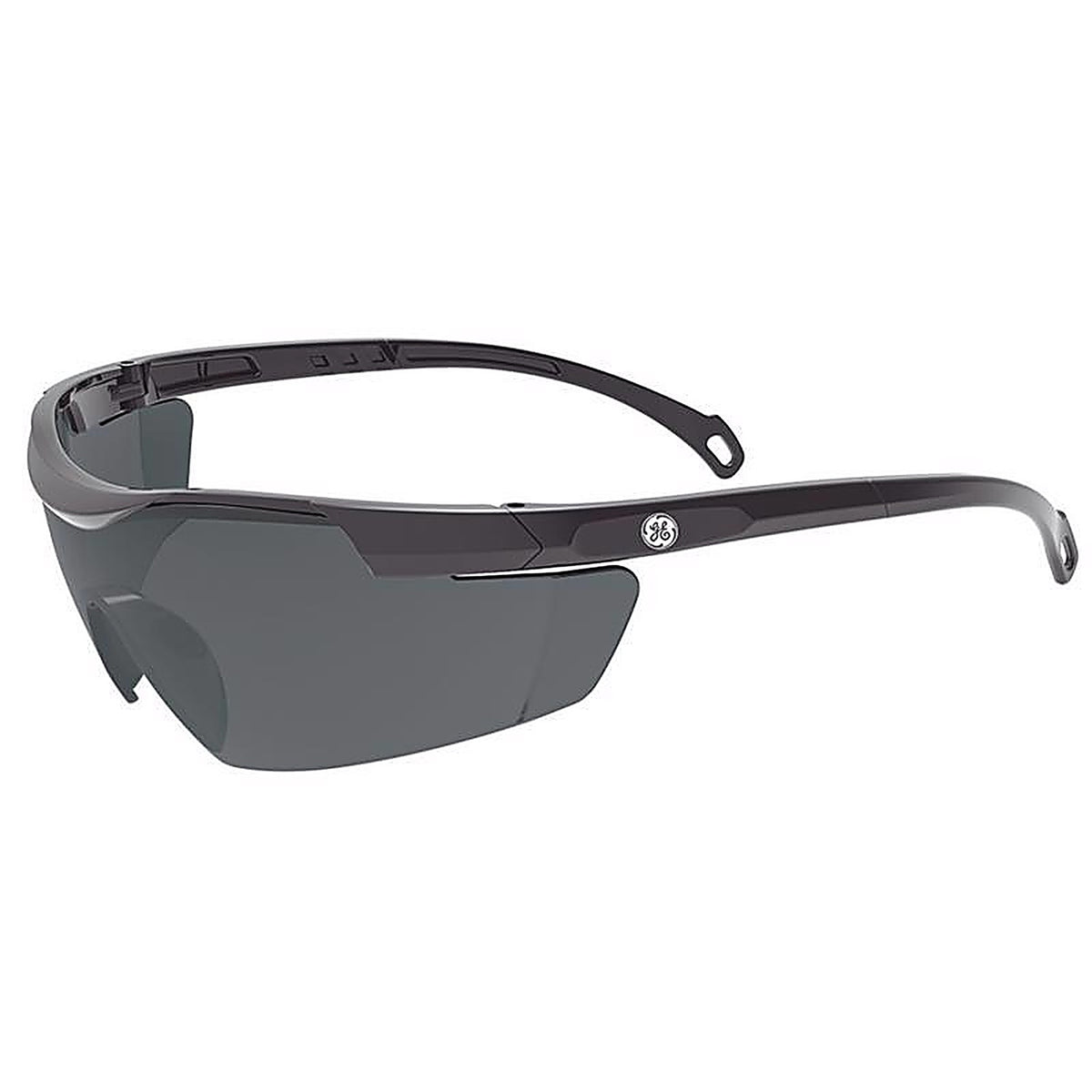 GE - GE201SAF - 01 Series Anti-Fog Impact-Resistant Safety Glasses Smoke Lens Black Frame 1 pk