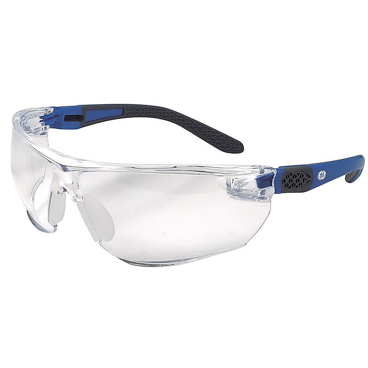 GE - GE202C - 02 Series Impact-Resistant Safety Glasses Clear Lens Blue/Gray Frame 1 pk