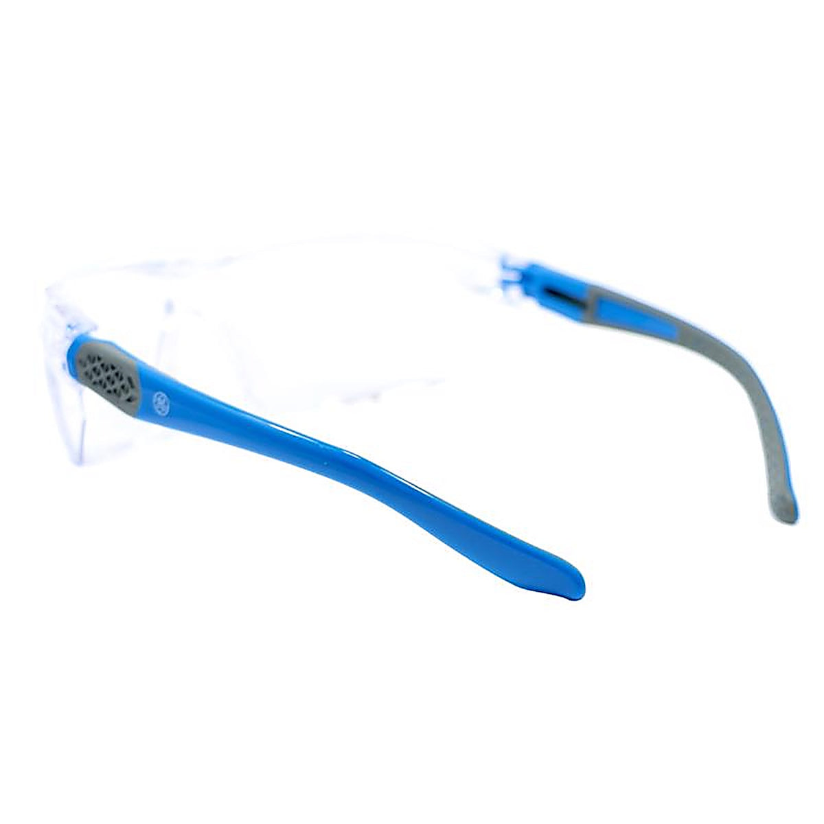 GE - GE202C - 02 Series Impact-Resistant Safety Glasses Clear Lens Blue/Gray Frame 1 pk