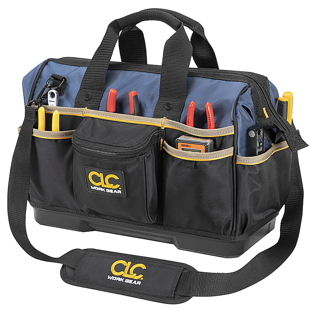 CLC - PB1563 - 19 in. W X 16 in. H Ballistic Polyester Big Mouth Tote Bag 23 pocket Multicolored 1 pc