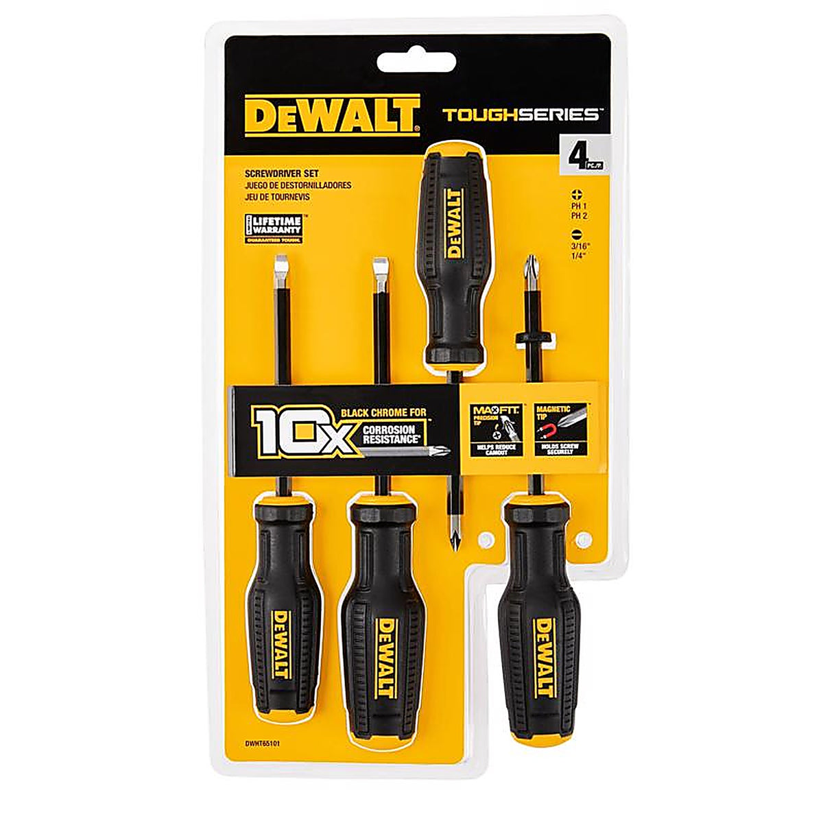 DeWalt - DWHT65101 - ToughSeries 3/16 in. L Demolition Screwdriver Set 4 pc