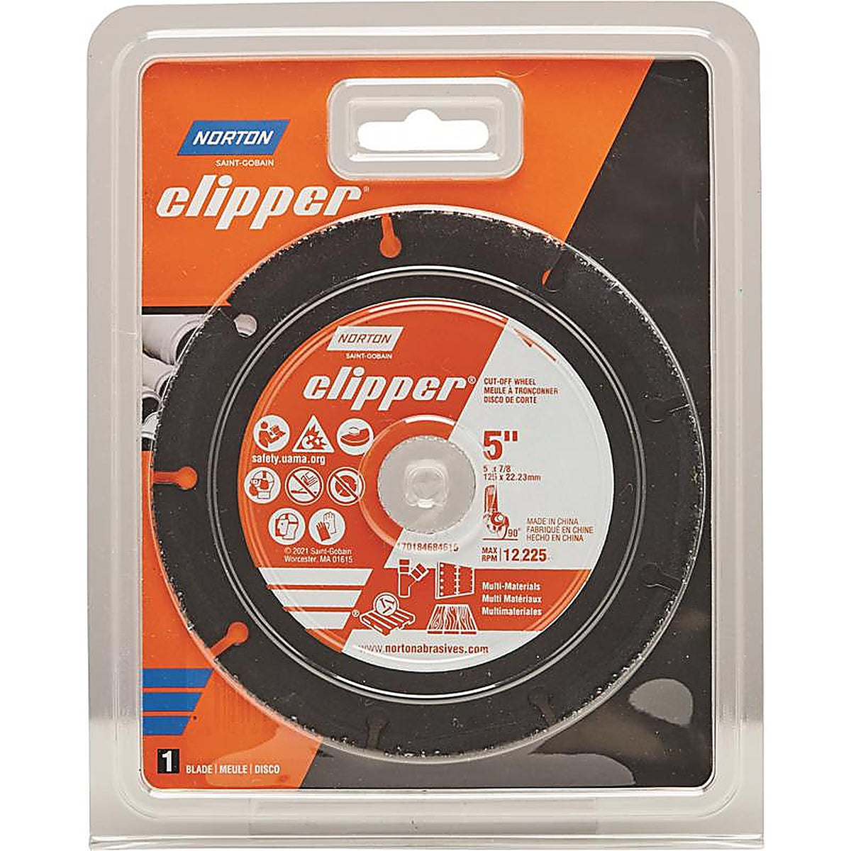 Norton - 70184684615 - Clipper 5 in. D X 7/8 in. Carbide Cut-Off Wheel 1 pc