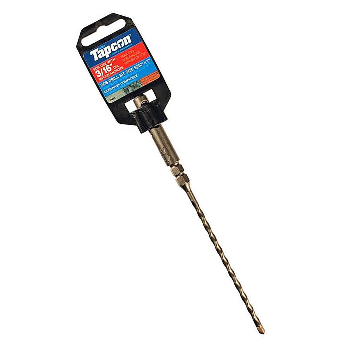Tapcon - 11492 - 5/32 in. X 7 in. L Carbide Tipped Drill Bit SDS-Plus Shank 1 pk