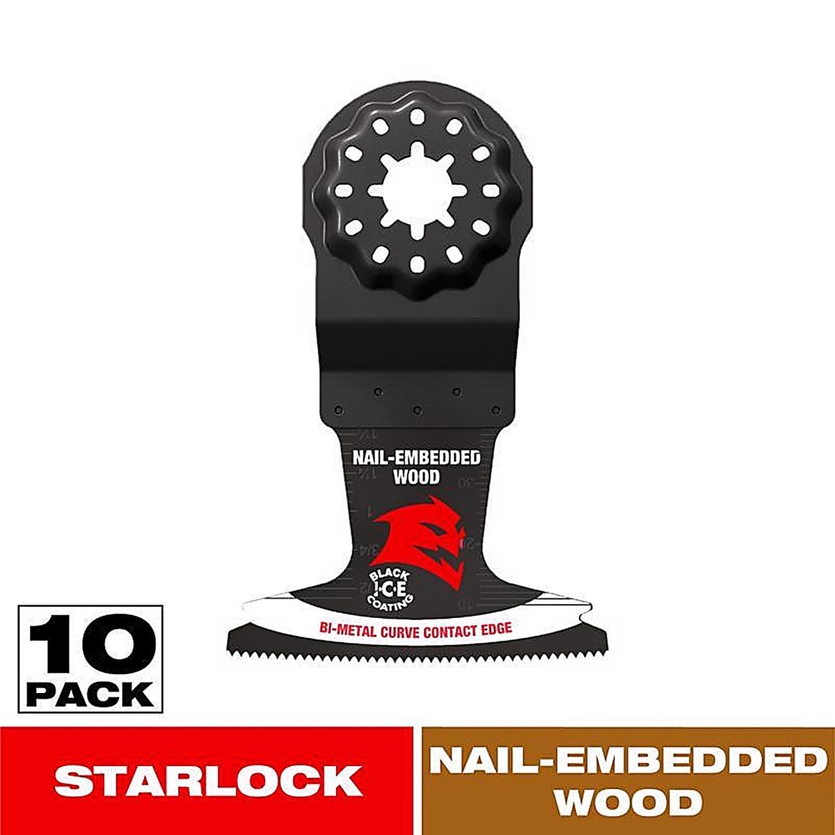 Diablo - DOS250BW10 - Starlock 2-1/2 in. W Bi-Metal Curved Contact Edge Oscillating Blade Nail-Embedded Wood 10 pk