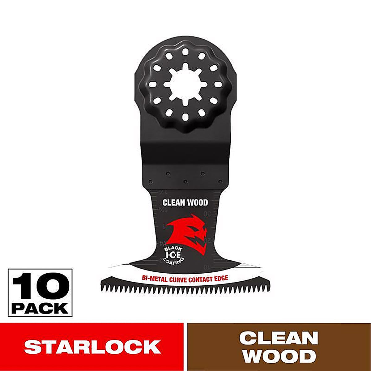 Diablo - DOS250JBW10 - Starlock 2-1/2 in. W Bi-Metal Curved Contact Edge Oscillating Blade Clean Wood 10 pk