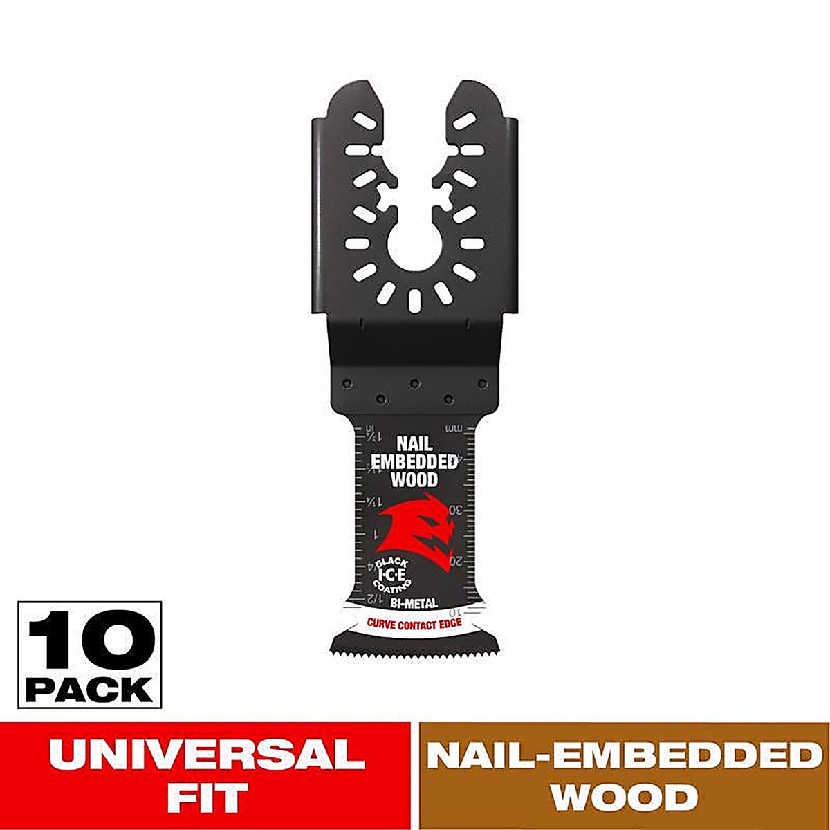 Diablo - DOU125BW10 - 1-1/4 in. W Bi-Metal Curved Contact Edge Oscillating Blade Nail-Embedded Wood 10 pk