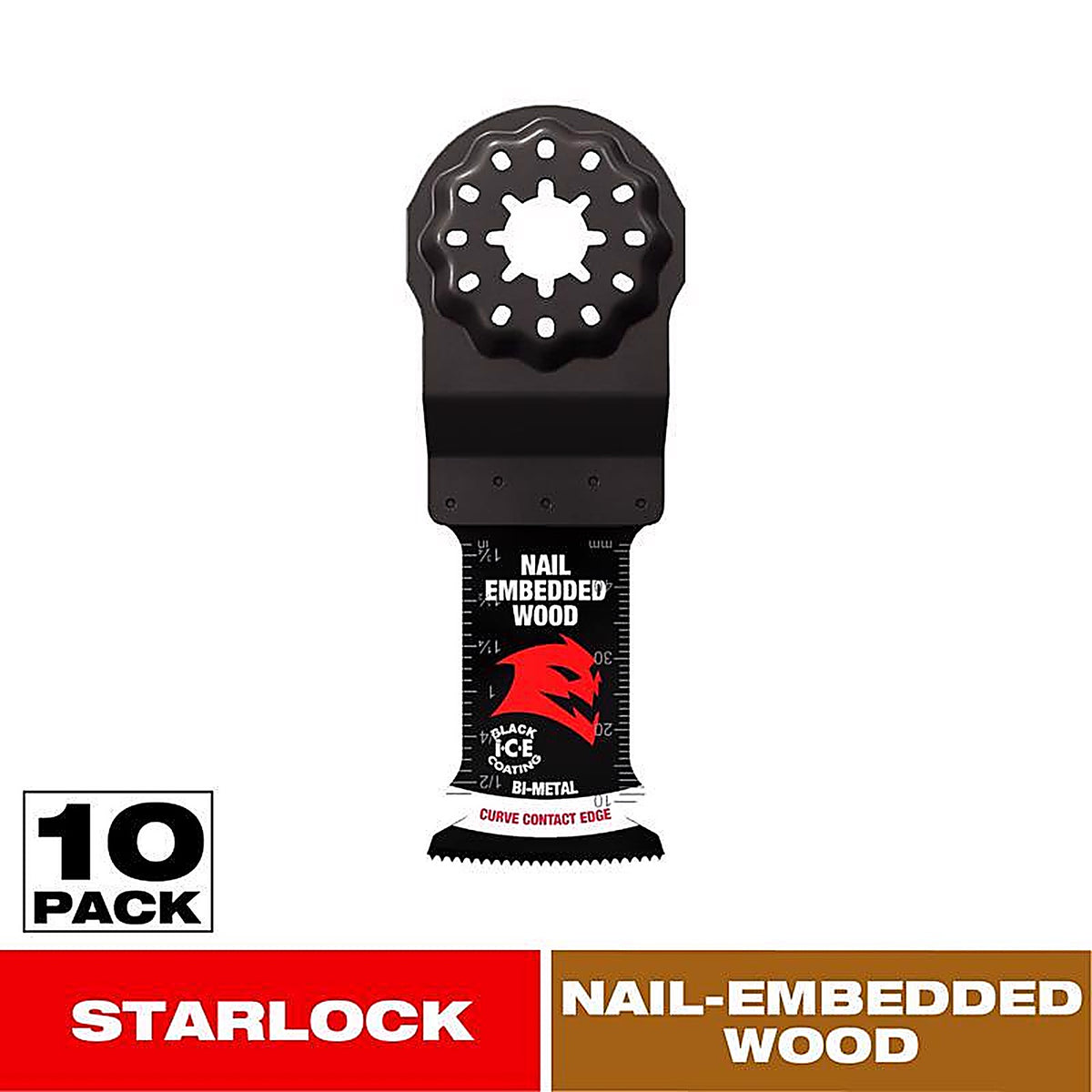 Diablo - DOS125BW10 - Starlock 1-1/4 in. W Bi-Metal Curved Contact Edge Oscillating Blade Nail-Embedded Wood 10 pk