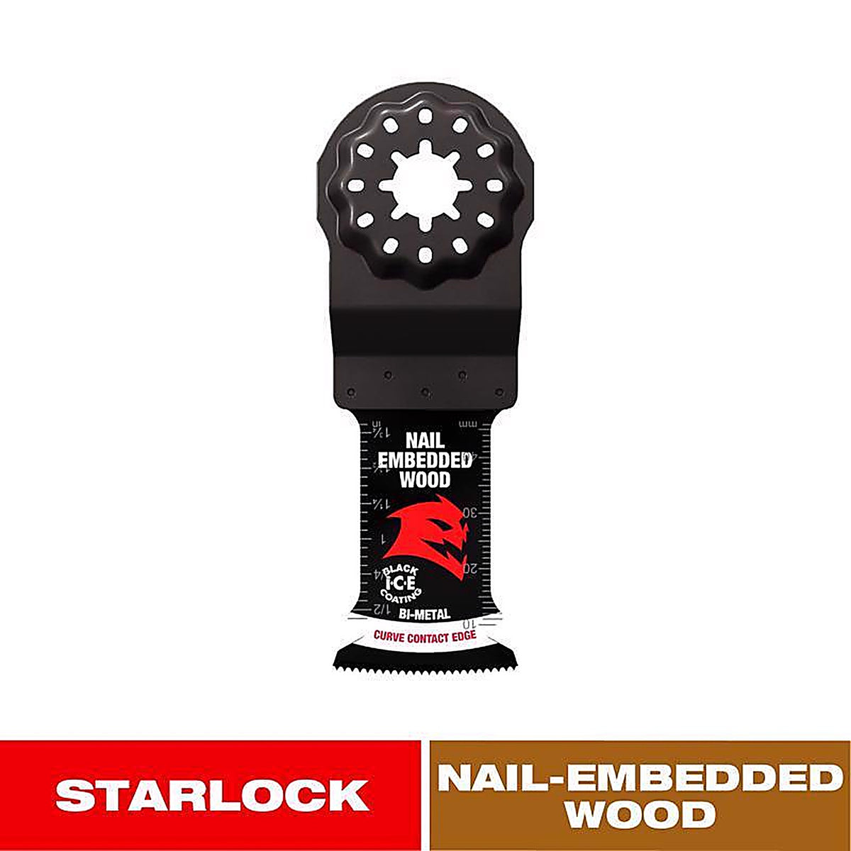 Diablo - DOS125BW - Starlock 1-1/4 in. W Bi-Metal Curved Contact Edge Oscillating Blade Nail-Embedded Wood 3 pk