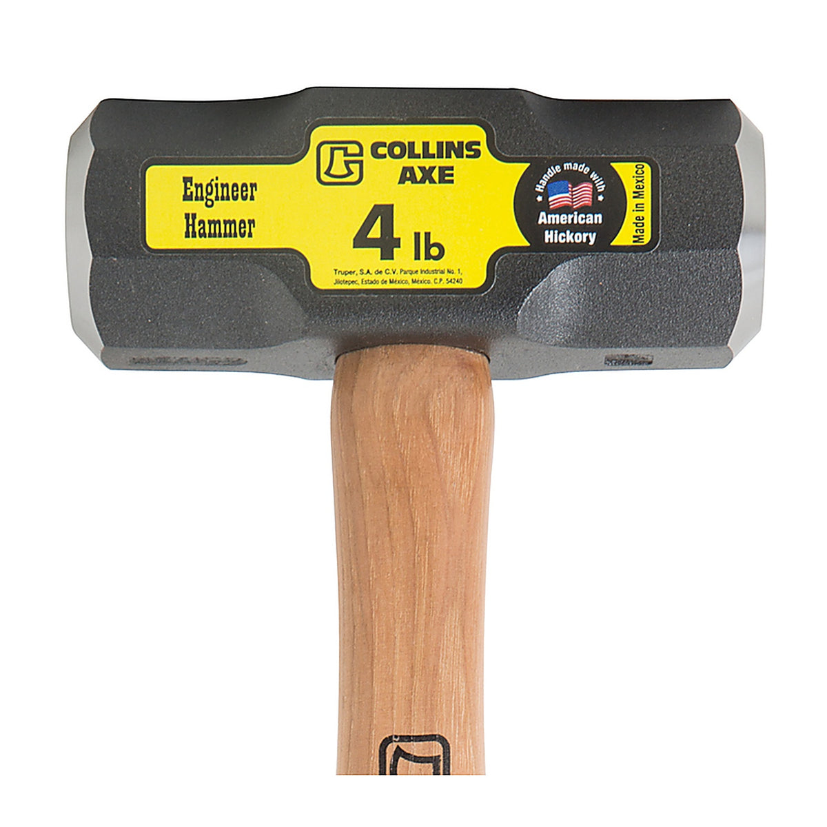 Collins - MD-4H/C/32443 - 4 lb. Steel Milled Face Engineer Hammer 16 in. Hickory Handle