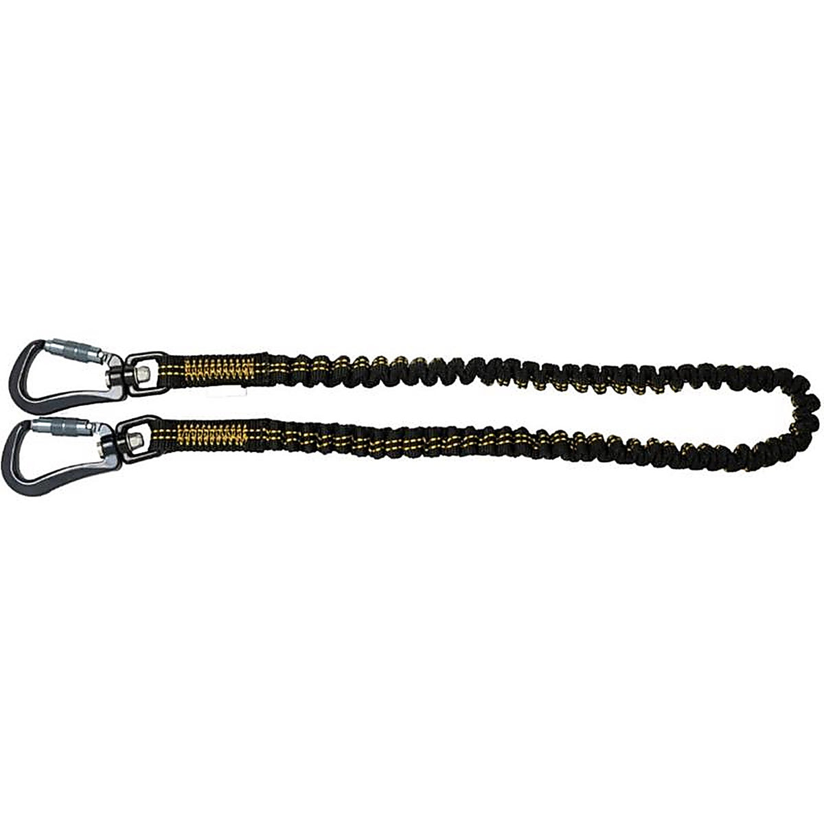 DeWalt - DXDP721510 - Aluminum/Polyester Dual Carabiner Lanyard 41 in. L 15 lb. cap. Black/Yellow 1 pc