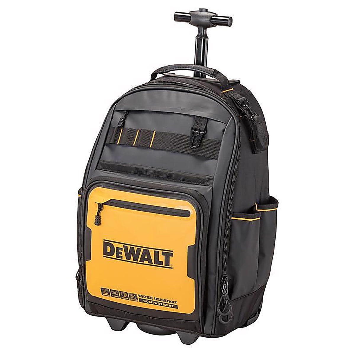 DeWalt - DWST560101 - Polyester/Tarpaulin Pro Backpack on Wheels Tool Bag 46 pocket Black/Yellow 1 pc