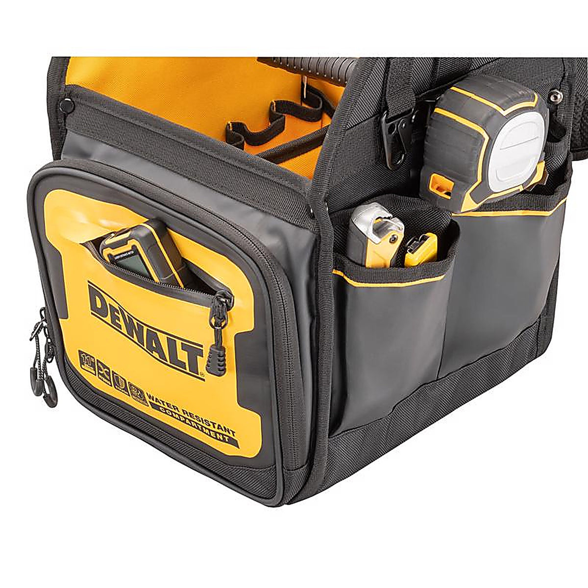 DeWalt - DWST560105 - Ballistic Nylon Electrician Tote Tote Bag 34 pocket Black/Yellow 1 pc
